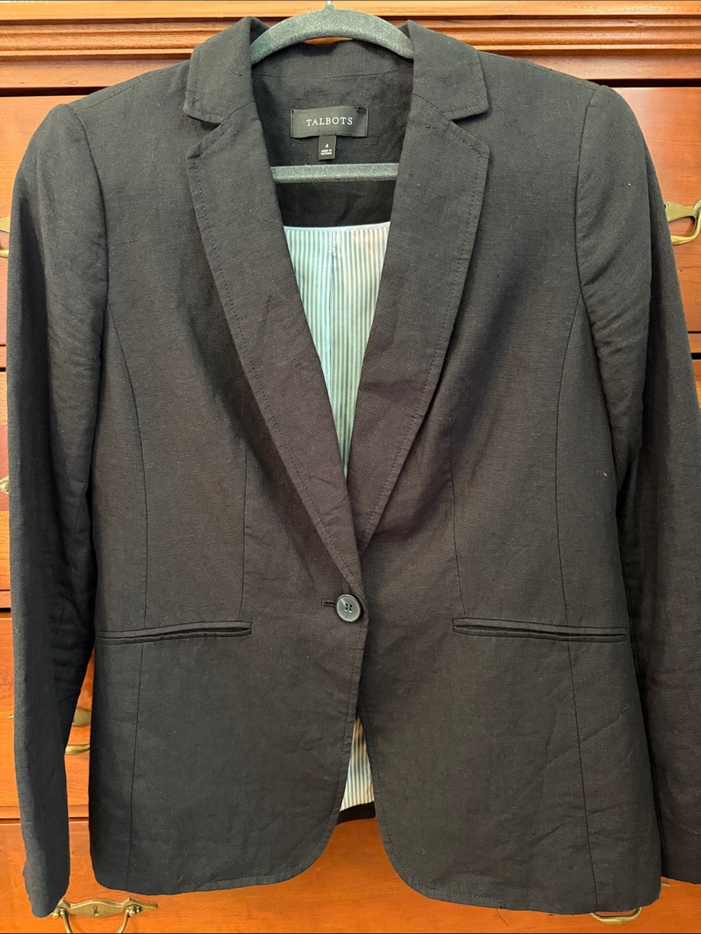 Talbots Black Single-Button Women's Blazer